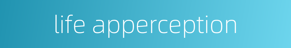life apperception的同义词