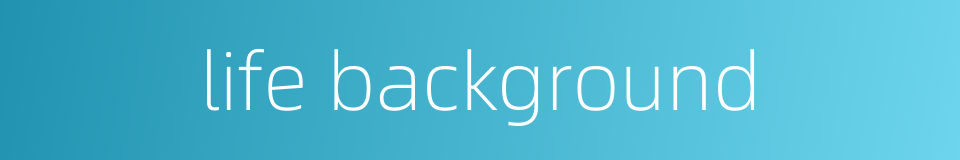 life background的同义词