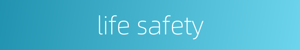 life safety的同义词