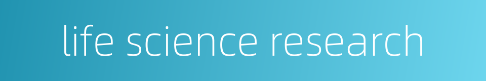 life science research的同义词