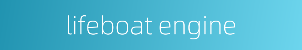 lifeboat engine的同义词