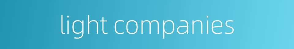 light companies的同义词