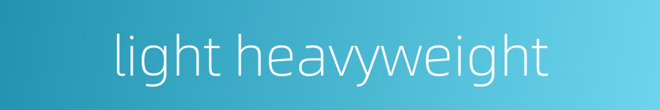 light heavyweight的同义词
