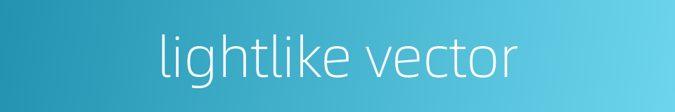 lightlike vector的同义词