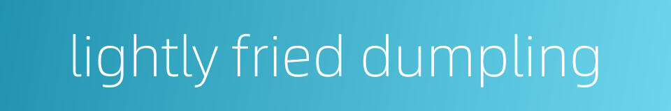 lightly fried dumpling的同义词