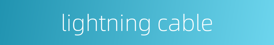 lightning cable的同义词