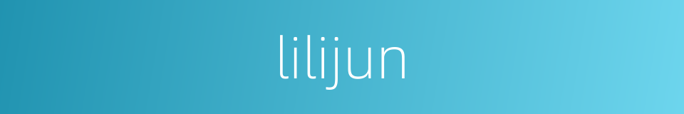 lilijun的同义词