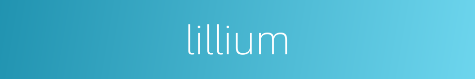 lillium的同义词