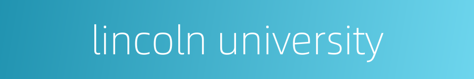 lincoln university的同义词