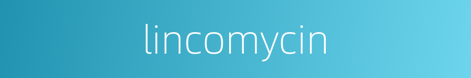 lincomycin的同义词