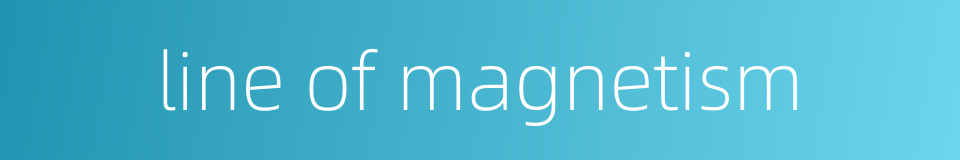 line of magnetism的同义词
