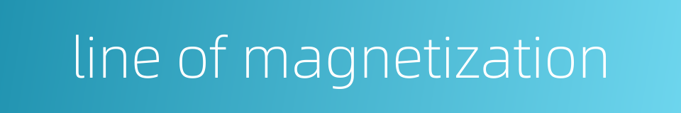 line of magnetization的同义词