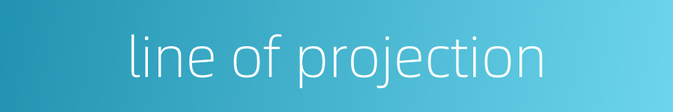 line of projection的同义词