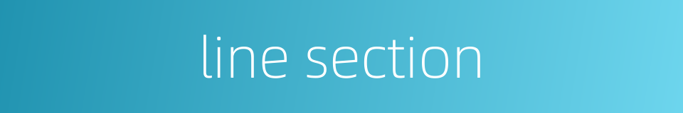 line section的同义词