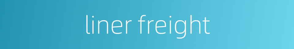 liner freight的同义词