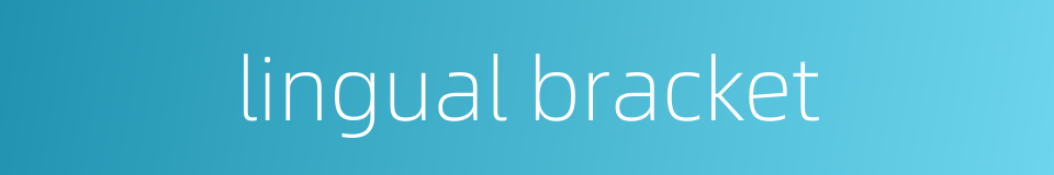 lingual bracket的同义词