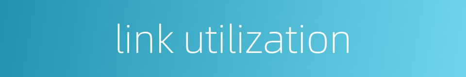 link utilization的同义词