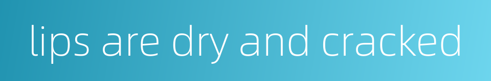 lips are dry and cracked的同义词