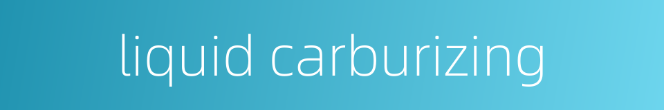 liquid carburizing的同义词