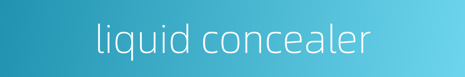 liquid concealer的同义词