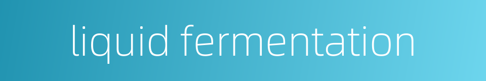 liquid fermentation的同义词