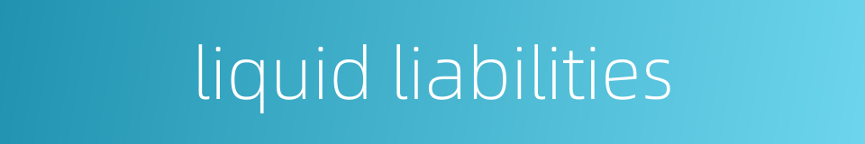 liquid liabilities的同义词