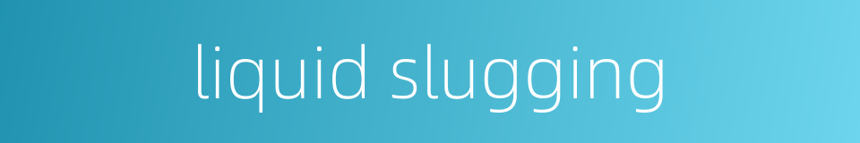 liquid slugging的同义词