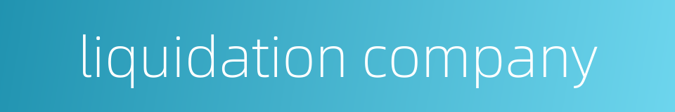 liquidation company的同义词