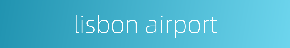 lisbon airport的同义词