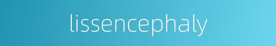 lissencephaly的同义词