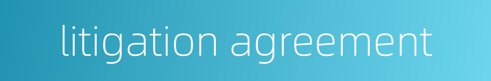 litigation agreement的同义词
