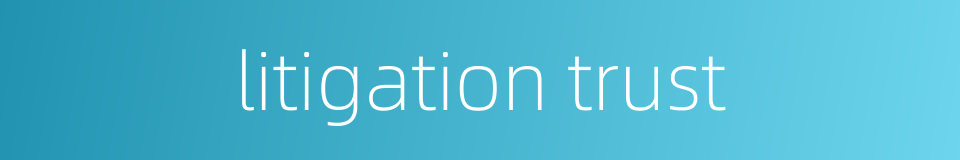 litigation trust的同义词