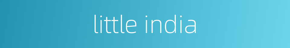 little india的同义词