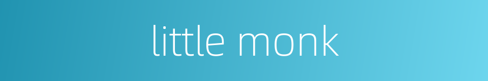 little monk的同义词