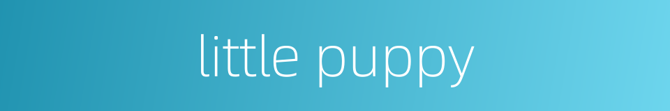 little puppy的同义词