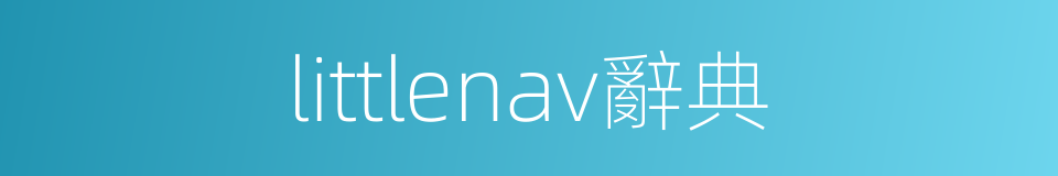 littlenav辭典的同義詞