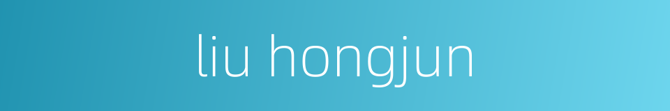 liu hongjun的同义词