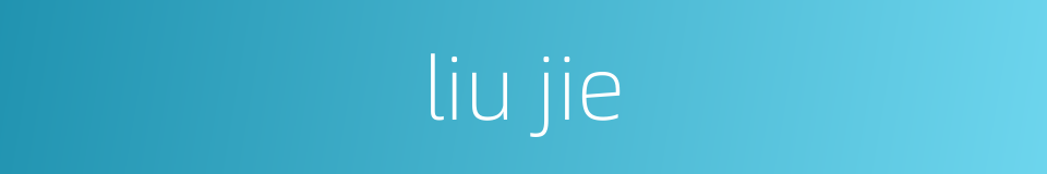 liu jie的同义词