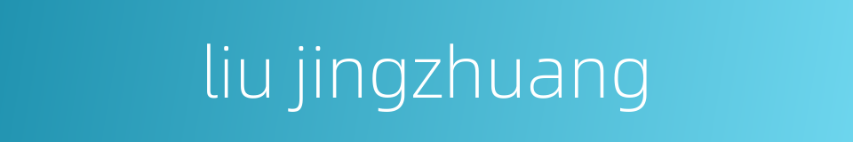 liu jingzhuang的同义词