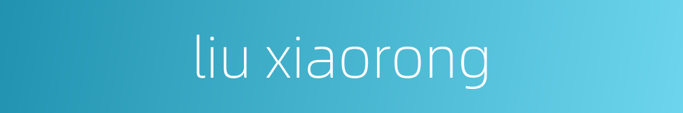 liu xiaorong的同义词