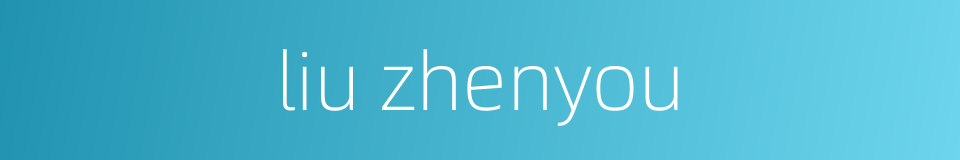liu zhenyou的同义词