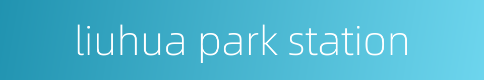 liuhua park station的同义词