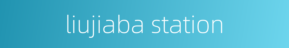 liujiaba station的同义词