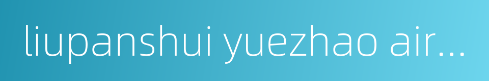 liupanshui yuezhao airport的同义词
