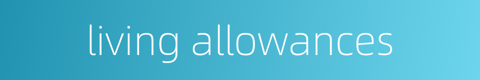 living allowances的同义词