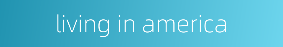 living in america的同义词