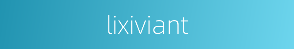 lixiviant的同义词