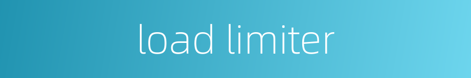 load limiter的同义词