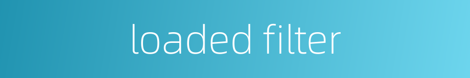 loaded filter的同义词
