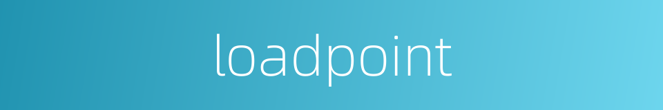 loadpoint的同义词